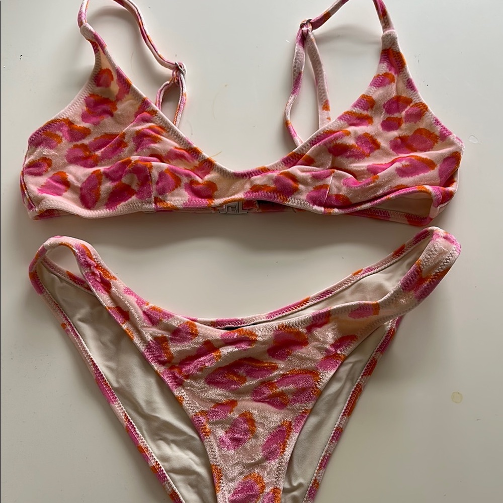 Triangl Pink and Orange Bikini
